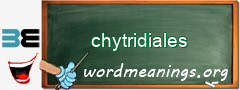 WordMeaning blackboard for chytridiales